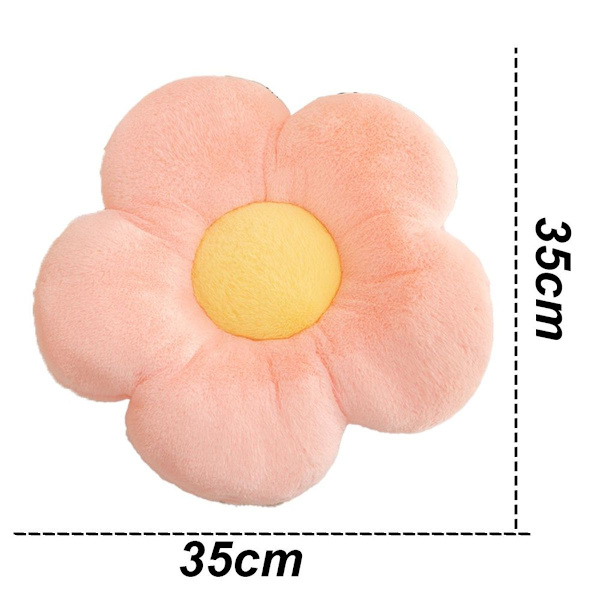 Blomsterkudde, blomformad kudde, kudde, rosa kudde