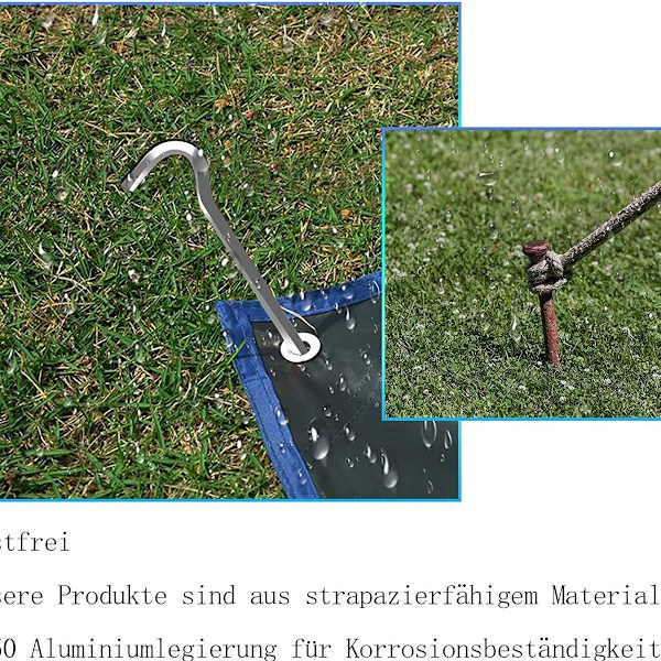 Teltpløkker, 18cm teltpløkker metal teltkroge galvaniserede jernpløkker pløkker til KLB