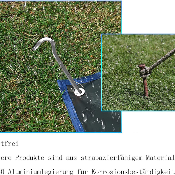 Teltplugger, 18cm teltplugger i metall, galvaniserte jernplugger, plugger for KLB