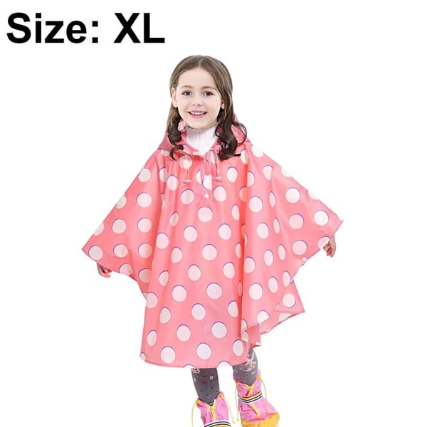 Regnponcho til børn, regnfrakke, XL KLB