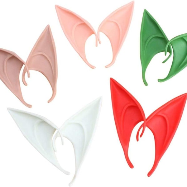 5 par Latex Fairy Pixie Alf Ears Spise Ears Blonde kostymer for Party Anime KLB