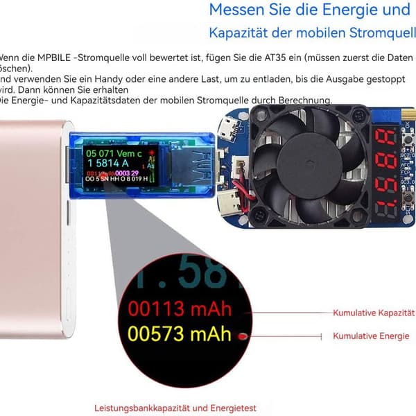 USB 3.0 -testeri, multimetri, 3,7 - 30 V, 0-4A, USB-jännitetesteri, USB-digitaalinen