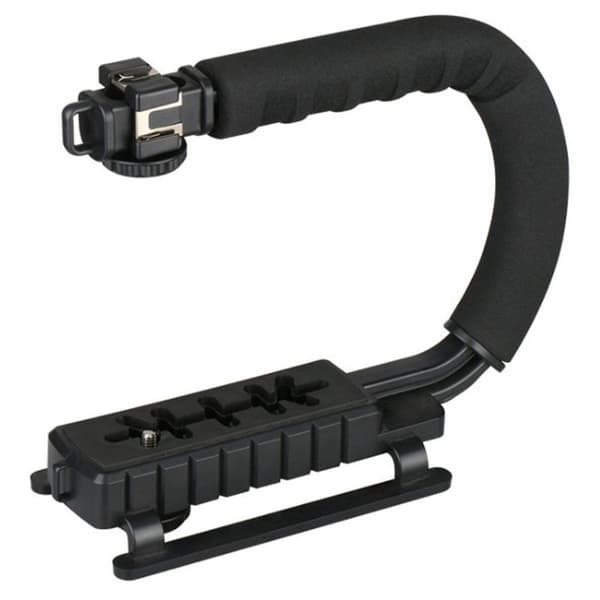 Håndholdt stabilisator for lavvinkelfotografering med tilbehørssko for