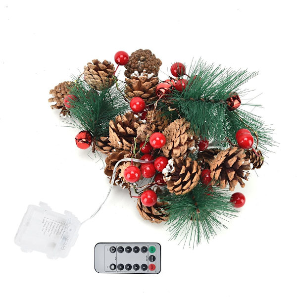 2m lang julelys, 20 LED, 8 lysmoduser, varmt lys, batteri KLB