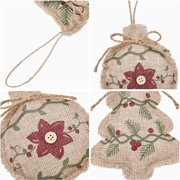 Julgranshänge i jute, 12 st, KLB