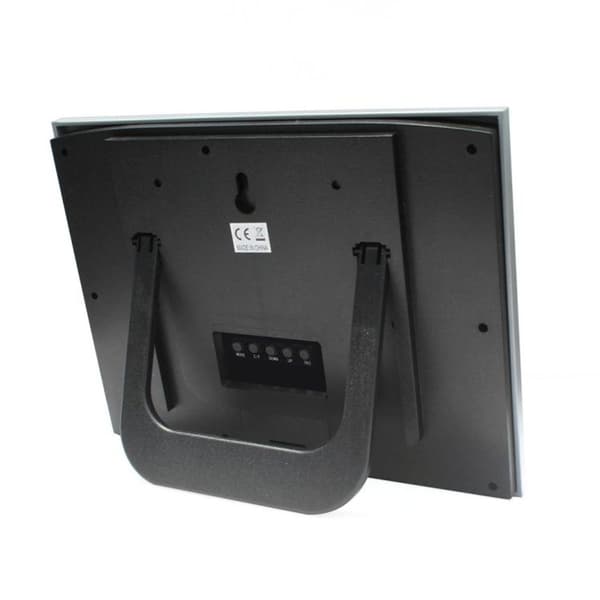 Stor LCD-väggklocka Enkel elektronisk väckarklocka (Silver + Svart)