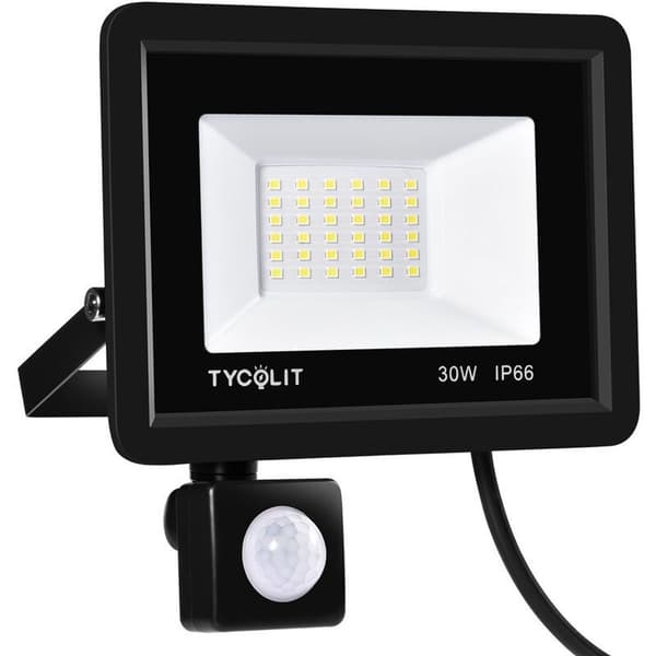30W LED utendørs spotlight med bevegelsessensor, vanntett LED spotlight med bevegelsessensor