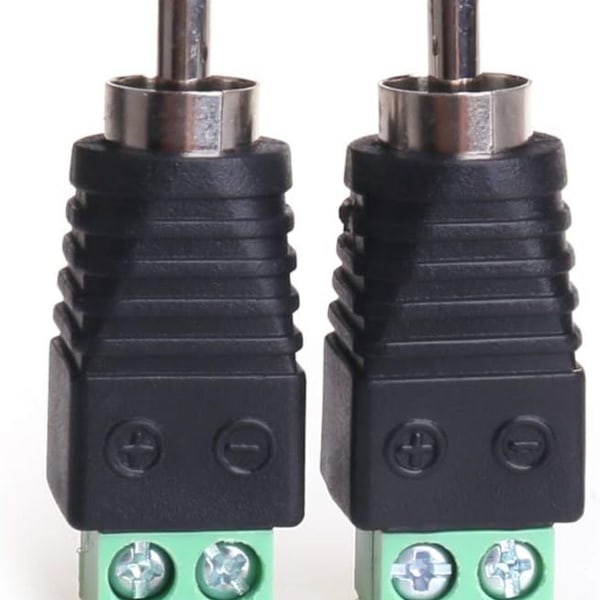 RCA stik adapter klemrække, RCA til AV blok skrue forbindelsesstik KLB