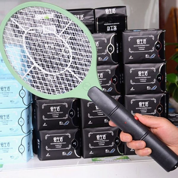 Elektrisk myggklapper, batteritype, trelags sikkerhetsnett, elektronisk M