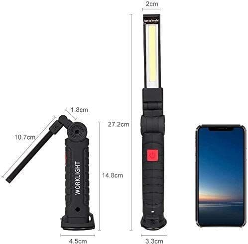 LED arbeidslys, oppladbar lommelykt, verkstedlys,