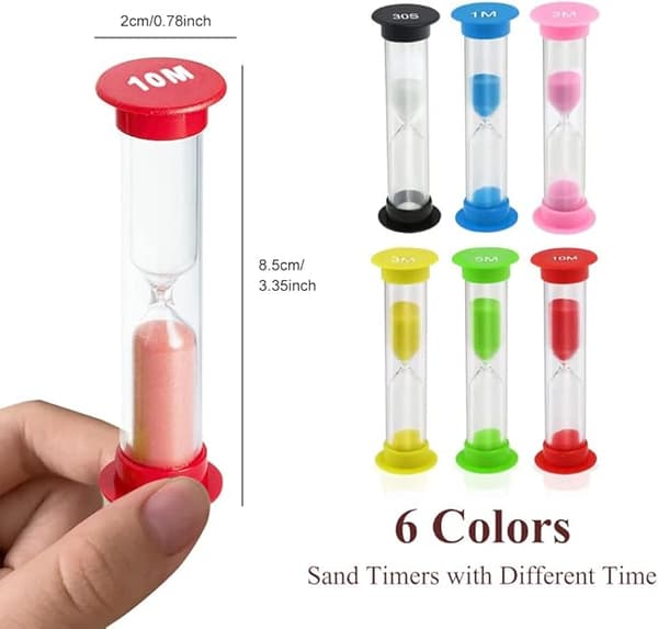 6-pack Sandtimmar 30 Sekunder / 1 Minut / 2 Minuter / 3 Minuter