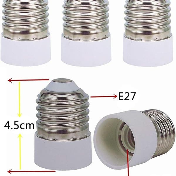 Lampfot Bas Konverter, 6 st E27 till E14 Bas Konverter, KLB