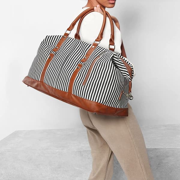 Stor resväska, läder handbagage
