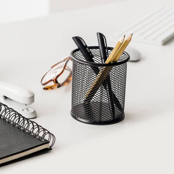 Mesh Blyantsholder Skrivebordsarrangør - Multifunktionel Pen