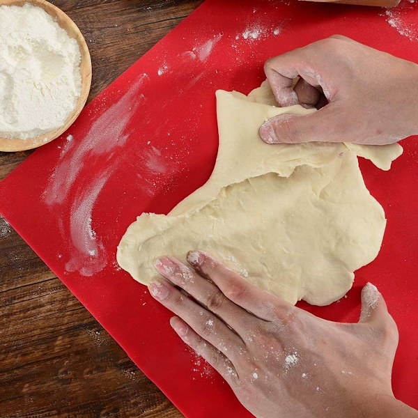 Non-Stick Food Grade Silikonbakningsmatta för kök Röd KLB