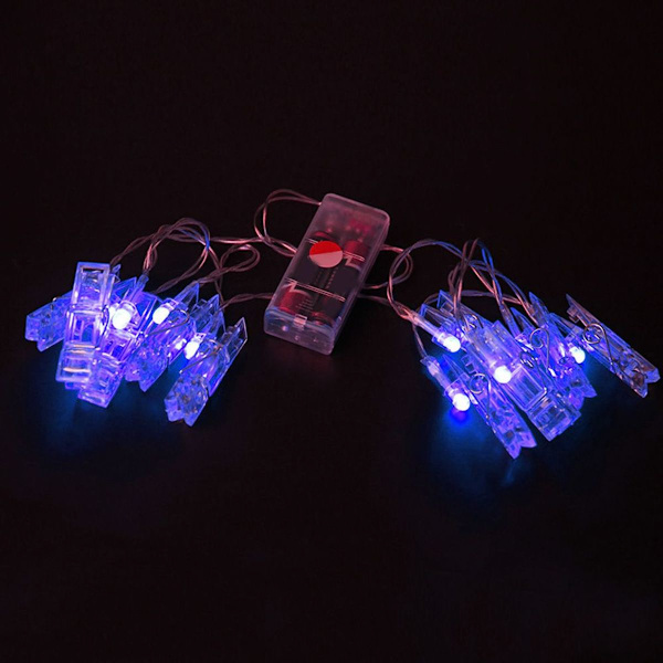 Fotoklämma LED-lampa Prydnader Ljusslinga Fest Festival KLB