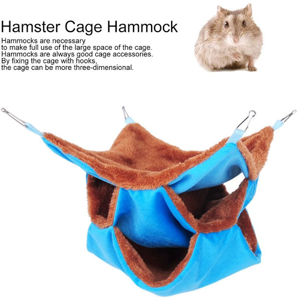 Liten djur säng hamster, litet djur hus bo, husdjur blå KLB