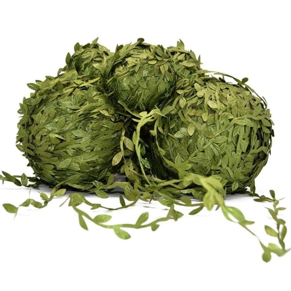 10 stk Silkeklut Bladkrans Dekorasjon Tilbehør Grønne blader Rottingblader Si