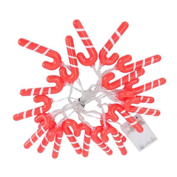 9,8ft 20LED Jule Candy Cane Lyskæde J-formet LED KLB