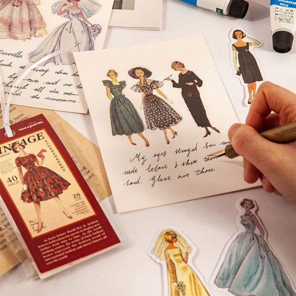 240st vintage människor klistermärken för journalföring Scrapbooking Retro Fashion Girls