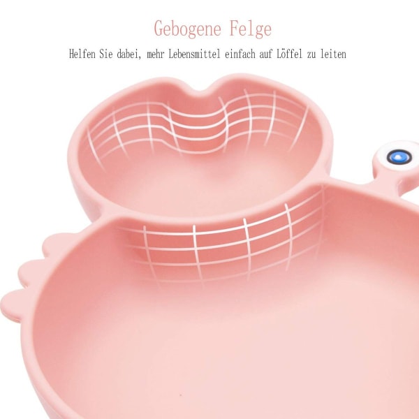 Baby tallerken skål mini silikone tallerken til baby småbørn og børn bærbar KLB