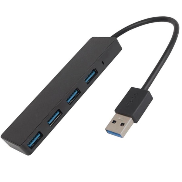 4-portars USB 3.0-hubb, ultratunn data USB hubb, ingen laddning möjlig