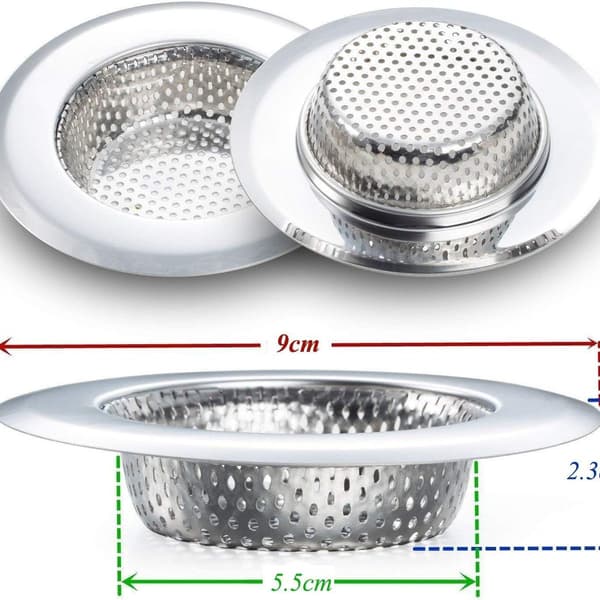 Drænfilter i rustfrit stål, vaskefilter, vaskefilter, vaskefilter
