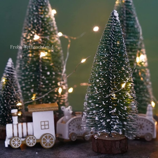 kunstige juletræer, mini juletræer, mini pynte borde til
