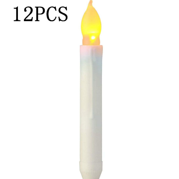 12-pak LED-stabbelys, flammefrie bordlys, batteridrevne Harry KLB