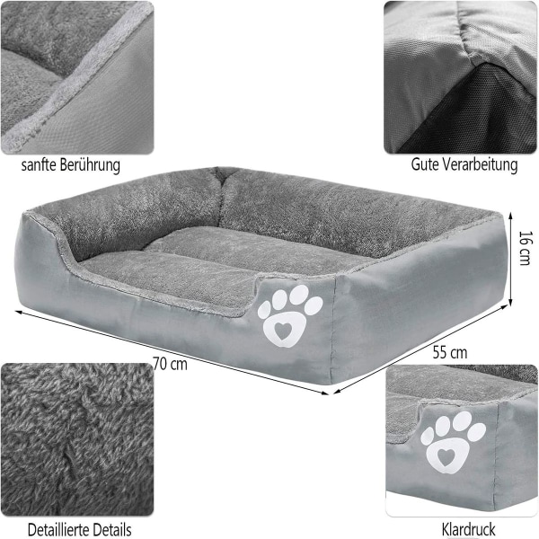 Pet Bed for Small/ Medium/ Large/ Extra Large Dogs, Super Soft Pet Sofa, Cat Bed, KLB