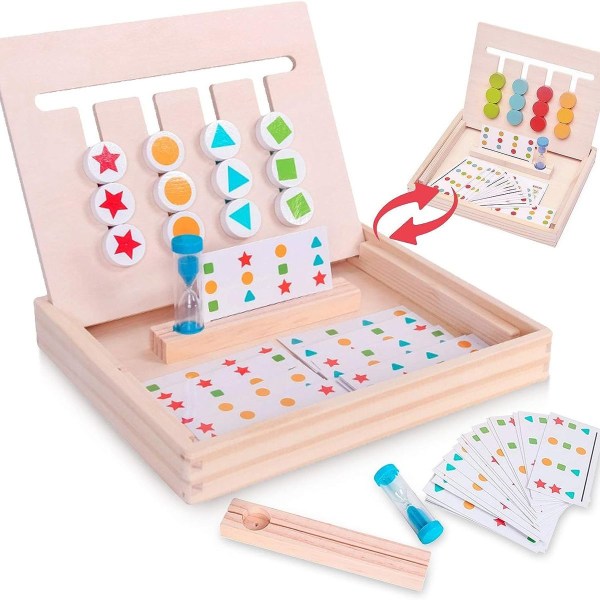 Montessorilegetøj, grafisk farveklassificeringslegetøj, legetøjsblokke fr KLB