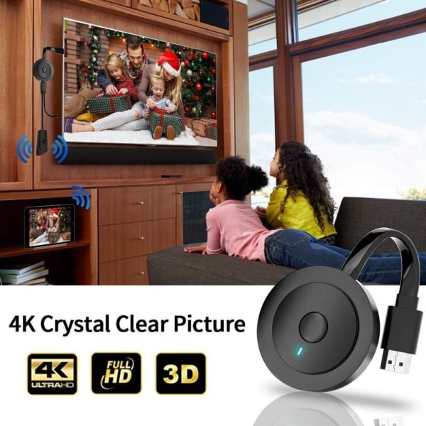 Trådløs HDMI 4K HDR WiFi HDMI-dongle for streaming til Android/iOS/Windows/Mac