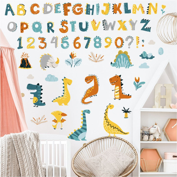 ABC Stickers, Alphabet Stickers - Animal Dinosaur Alphabet Wall Stickers - Class KLB