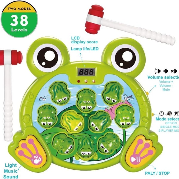 Interactive Whack A Frog Game Learning Active Early Development Toy KLB