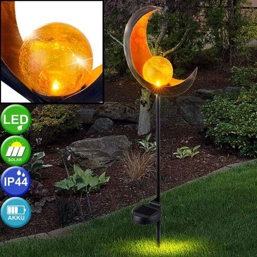 LED solcellelamper udendørs belysning dekoration stik lamper månedesign