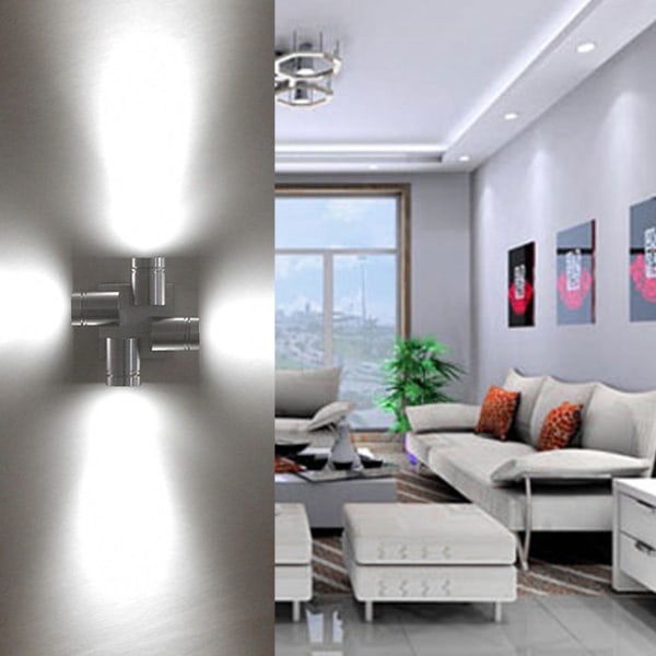 4W 85-265V LED vegglampe, høylys vegglampe for hoteller KLB