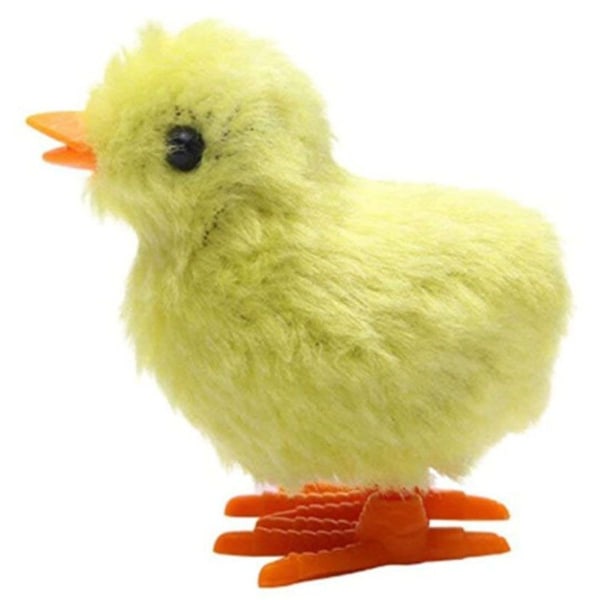 Ogquaton 1 stk fuzzy chick hopping wind up toy clockwork chicken KLB