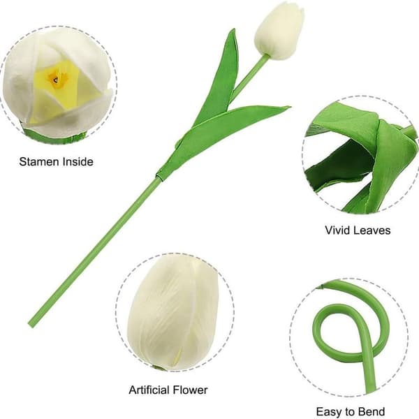 Sæt med 10 kunstige tulipaner til bryllup