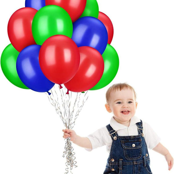 100 färgglada ballonger Pärlpärla ballonger. Uppblåsbara