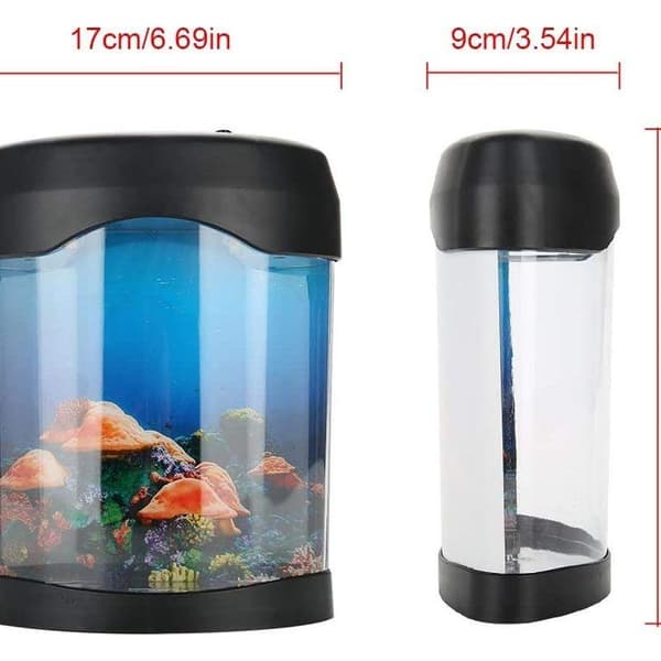 Zerodis Mini Akvarieljus USB Akvariestämningsljus Bärbar Mini Skrivbord