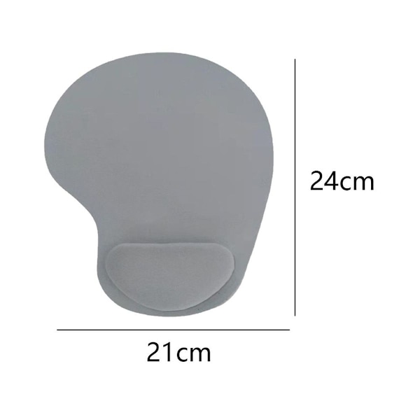 2-pack ergonomiska musmattor med bekvämt handledsstöd i grått