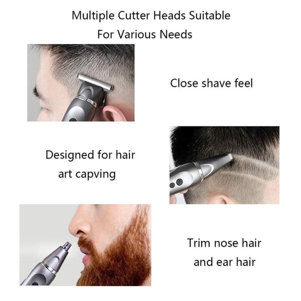 Men's hair trimmer - wireless beard and nose trimmer - waterproof - LED KLB