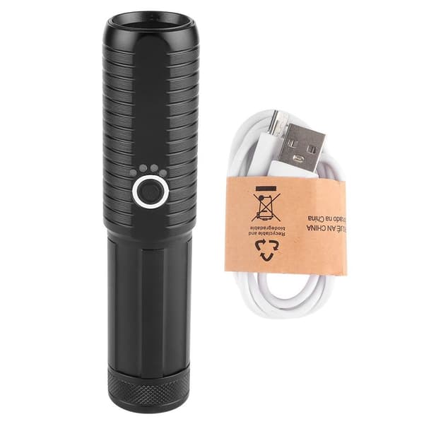 Bærbar smart aluminiumslegering USB lommelygte KLB