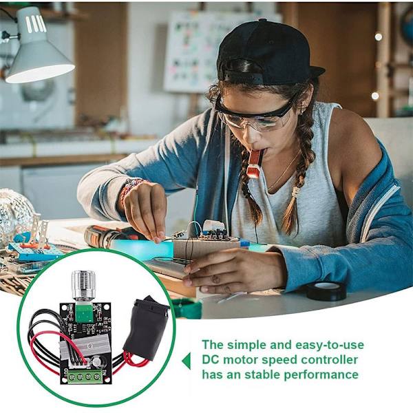 DC 6V 12V 24V 3A 80W DC-motorhastighetsregulator (PWM) justerbar