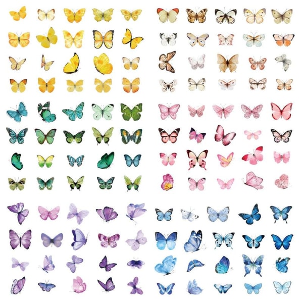 Packs Butterfly Stickers Flower Stickers for Kids Stickers Insekt