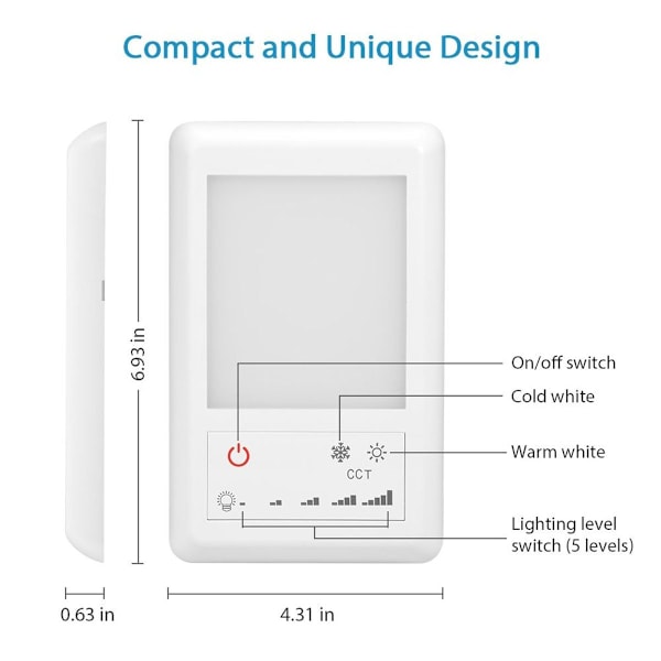Ebtools DC12/24V 28 LED RV loftslampe, touch control LED KLB
