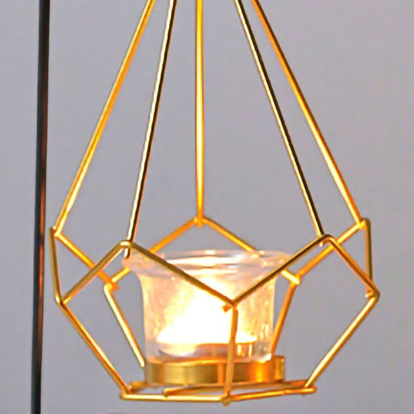 Metallinen kynttilänjalka, moderni koristeellinen romanttinen lyhty KLB