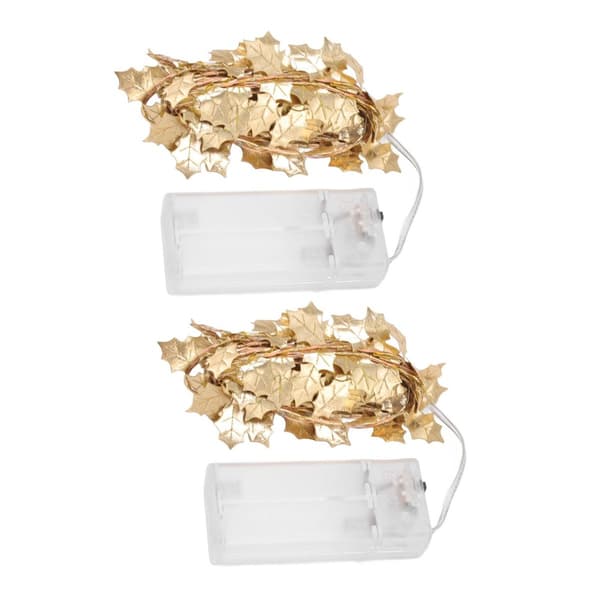 Set med gull lønnetrelys, 2,2 m per sett, gull lønnetre AA KLB