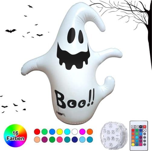 Halloween Dekoration Oppustelig Spøgelse, 1.2m Halloween Spøgelse Oppustelig Lys