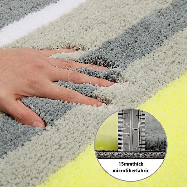 Badeværelsesløber, skridsikkert mikrofiber bademåtte tæppeløber til badeværelse KLB